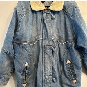 Andy Johns Vintage Denim Long Jacket Used Medium Oversized